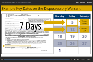 Calendar regarding court dates