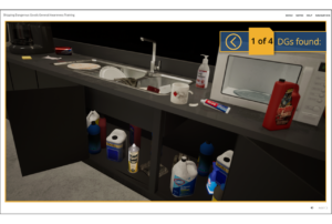 3D rendering of a breakroom environment