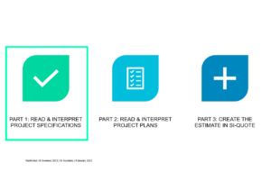 Screen prompting learners to read and interpret project specs